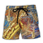 Saxophone See The Sound Music Beach Shorts For Summer Vacation And Coastal Travel