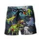 Zombie Saurus Halloween Beach Shorts For Oceanfront Weekends And Comfortable Resort Style