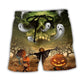 Pumpkin Crazy Ghost Beach Shorts For Outdoor Adventures And Comfortable Daily Wear