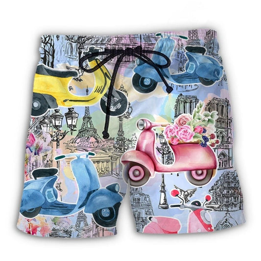 Scooter City Lifestyle Beach Shorts For Resort Getaways And Lightweight Summer Style