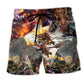 Dragon Fire Fantasy Power Beach Shorts For Warm Weather Travel And Everyday Comfort
