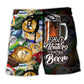 Beer Lover Humor Beach Shorts For Beach Trips And Relaxed Vacation Styling