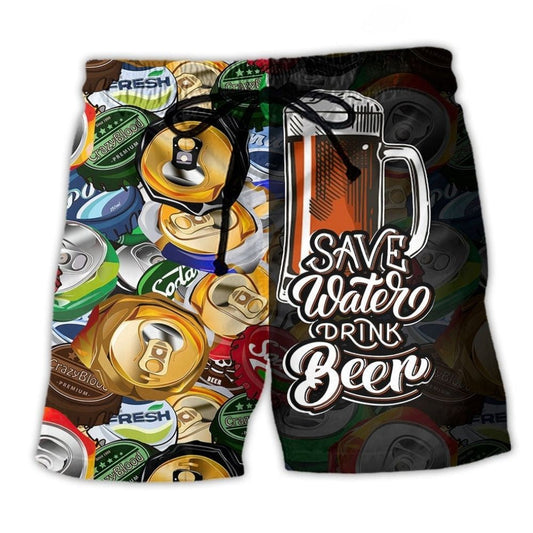 Beer Lover Humor Beach Shorts For Beach Trips And Relaxed Vacation Styling