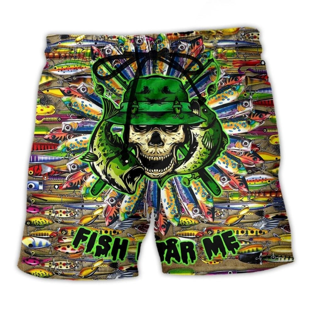 Fishing Skull Outdoor Beach Shorts For Casual Day Trips And Vacation Ready Style