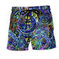 Guitar Music Beach Shorts Pattern View For Weekend Trips And Outdoor Activities