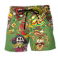 Colorful Mexican Food Beach Shorts For Beach Days And Travel Ready Comfort