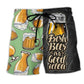 Fresh Beer Funny Quote Beach Shorts Design Detail For Weekend Getaways And Beach Days