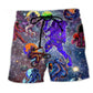 Astronaut Galaxy Discovery Beach Shorts For Seaside Travel And Flexible Everyday Wear