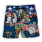 Scooter Skull Patriotic Beach Shorts For Casual Day Trips And Comfortable Daily Wear