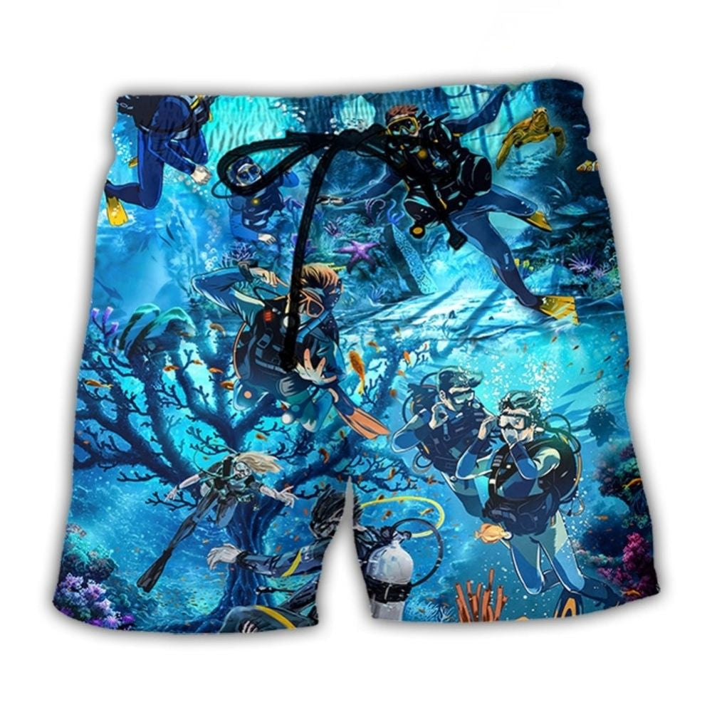 Underwater Diving Ocean Beach Shorts For Holiday Cruises And Distinctive Seasonal Style