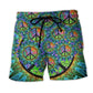 Colorful Bohemian Peace Beach Shorts For Island Escapes And Memorable Gift Ideas