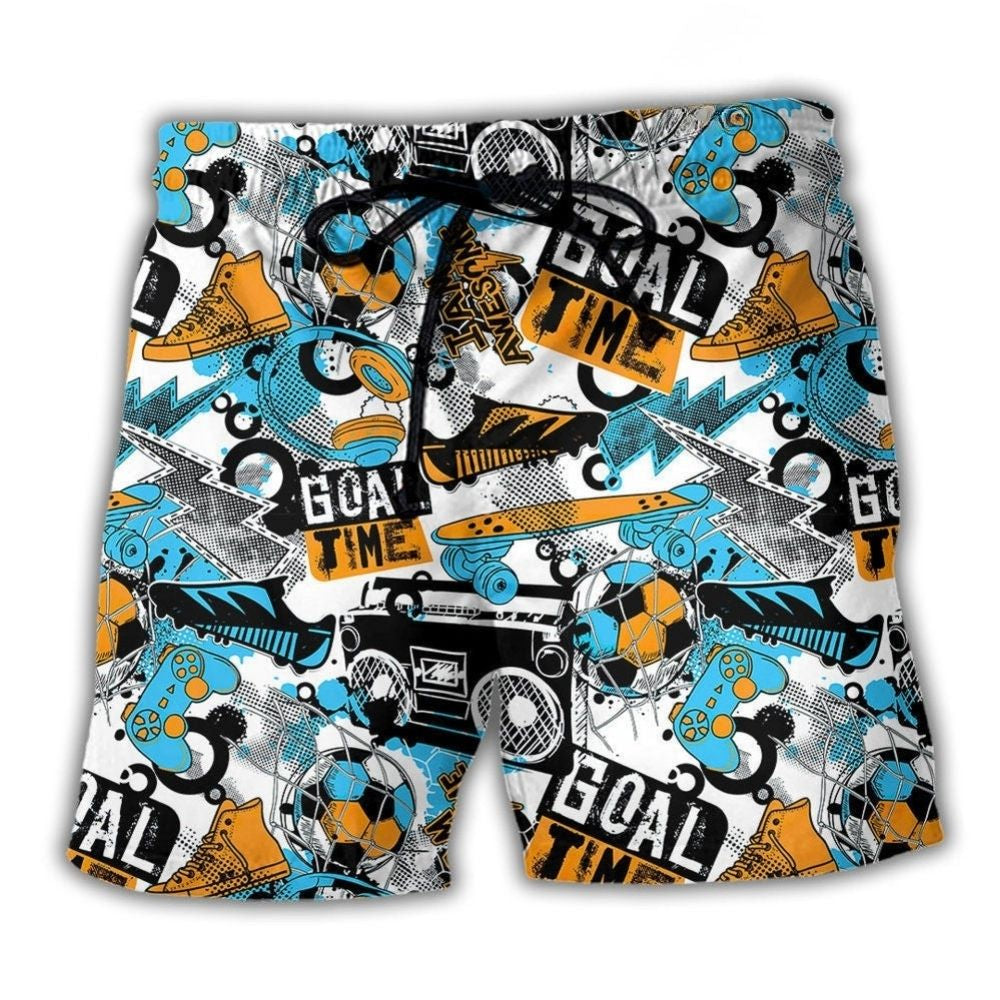 Goal Time Soccer Inspired Beach Shorts For Coastal Adventures And Relaxed Summer Wear