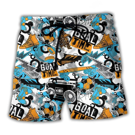 Goal Time Soccer Inspired Beach Shorts For Coastal Adventures And Relaxed Summer Wear