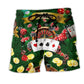 Poker Gambling Fun Quote Beach Shorts Pattern View For Weekend Trips And Outdoor Activities
