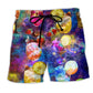 Cocktail Crazy Mix Beach Shorts Design Detail For Resort And Beach Day Style