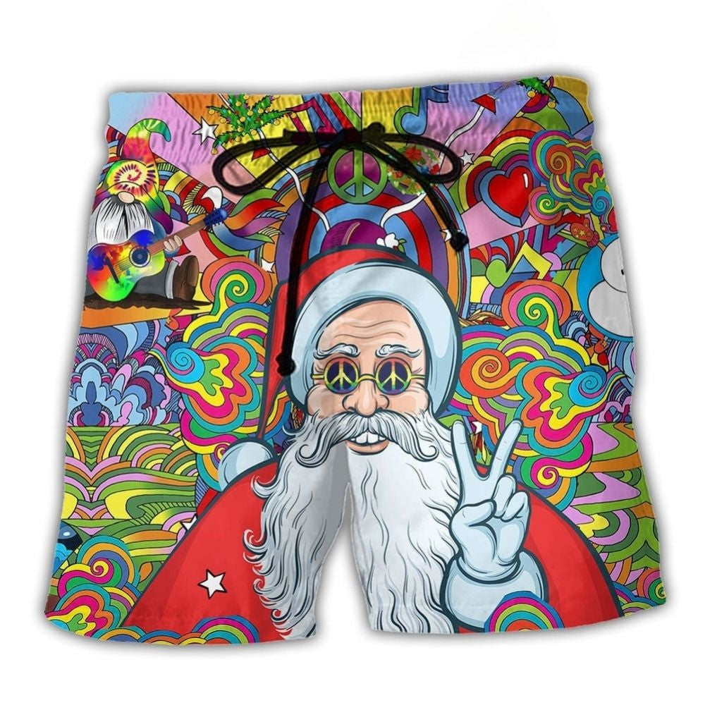 Bohemian Santa Colorful Beach Shorts For Casual Day Trips And Easy Warm Weather Wear