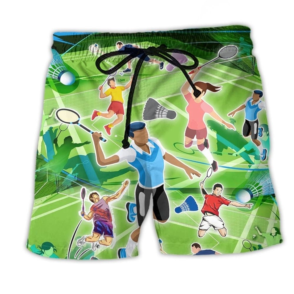 Life Is Better With Badminton Funny Beach Shorts For Summer Vacation And Coastal Travel