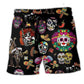 Sugar Skull Calavera Western Beach Shorts For Island Escapes And Laid Back Daily Wear