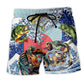 Fishing Ocean Wave Beach Shorts For Resort Days And Easy Warm Weather Wear