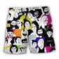 LGBT Love Who You Want Pride Message Beach Shorts Pattern Detail For Relaxed Warm Weather Outfits