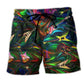 Electric Guitar Beach Shorts Artwork Detail For Music Lovers And Gift Giving