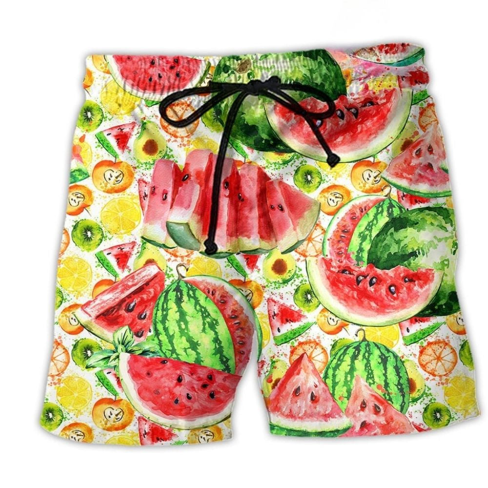 Watermelon Summer Color Beach Shorts For Weekend Escapes And Comfortable Resort Style