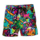 Bohemian Dog Colorful Beach Shorts For Warm Weather Outings And Travel Ready Comfort