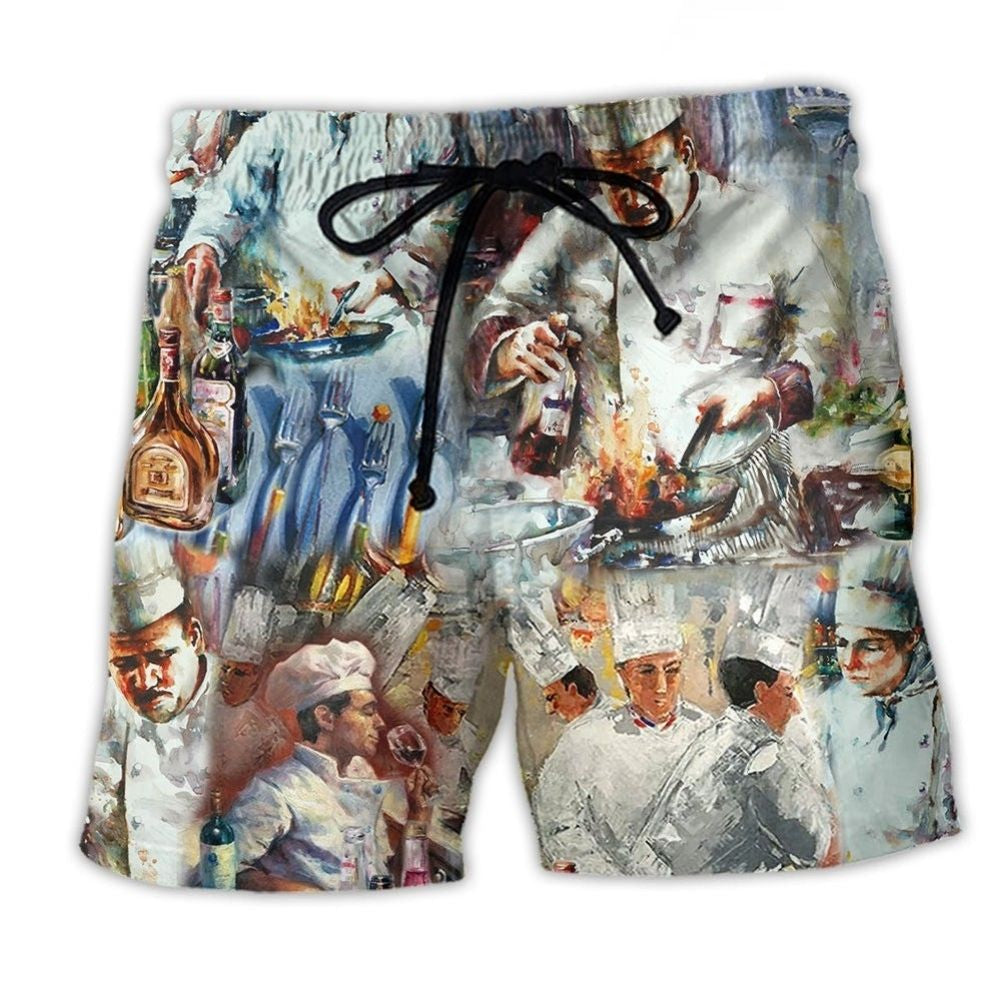 Chef Knives Beach Shorts For Tropical Holidays And Laid Back Daily Wear