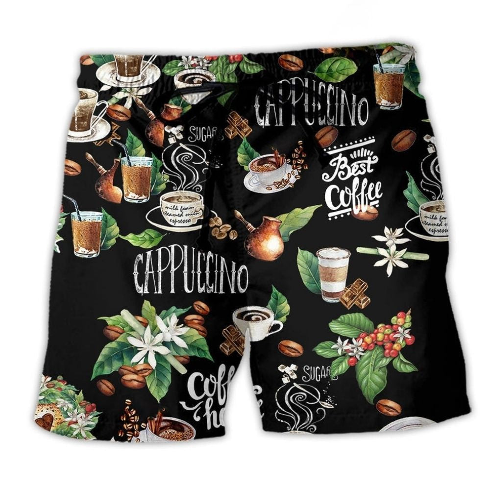 Coffee lover Coffee Beach Shorts For Resort Getaways And Thoughtful Gift Giving