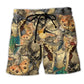 Retro Skull Vintage Beach Shorts For Island Escapes And Easy Warm Weather Wear