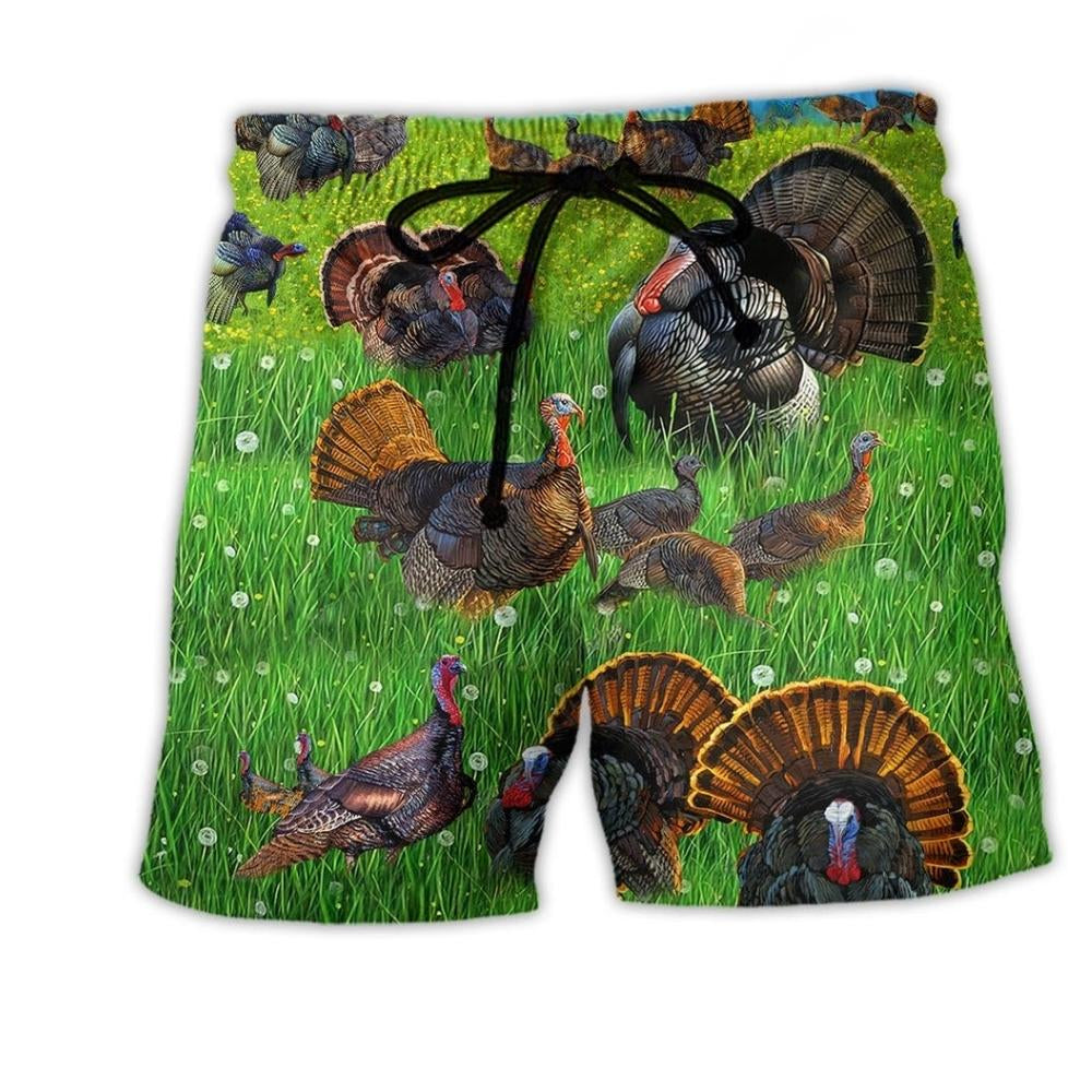 Turkey Better With Animals Beach Shorts For Summer Vacation And Coastal Travel