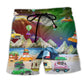 Christmas Camping Night Beach Shorts For Warm Weather Outings And Bright Summer Outfits