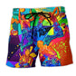 Basketball Love Colorful Energy Beach Shorts For Tropical Getaways And Weekend Adventures