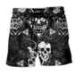 Skull Dark Minimal Beach Shorts For Casual Day Trips And Easy Warm Weather Wear