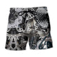 Bicycle Pedal It Out Beach Shorts Artwork Detail For Casual Warm Weather Outfits