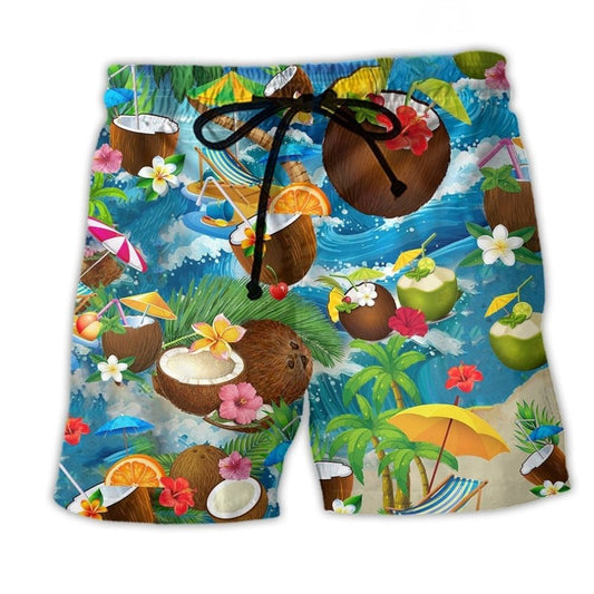Coconut Summer Beach Shorts For Sunny Day Getaways And Weekend Casual Style