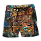 Pirate Skull Treasure Night Sea Beach Shorts For Weekend Escapes And Relaxed Casual Style