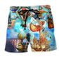 Steampunk Air Balloon Beach Shorts For Coastal Adventures And Lightweight Summer Style