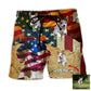 Beagle America Sunset Beach Shorts Design Detail For American Pride And Outdoor Gatherings