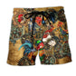 Steampunk Rooster Vintage Beach Shorts For Outdoor Adventures And Easy Warm Weather Wear