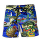 Fishing Less Worry More Joy Beach Shorts Design Detail For Casual Warm Weather Outfits