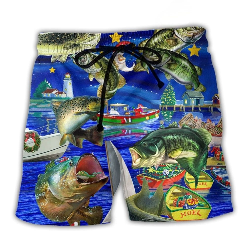Fishing Less Worry More Joy Beach Shorts Design Detail For Casual Warm Weather Outfits