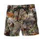Hunting Animal Lover Beach Shorts For Summer Vacation And Coastal Travel