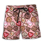Powered By Chocolate Food Lover Beach Shorts Artwork View For Seaside Trips And Casual Style