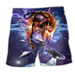 Galaxy Skull Blue Cosmic Beach Shorts For Outdoor Adventures And Thoughtful Gift Giving