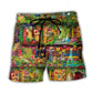 Secret Garden Fantasy Book Beach Shorts Artwork View For Seaside Trips And Casual Style