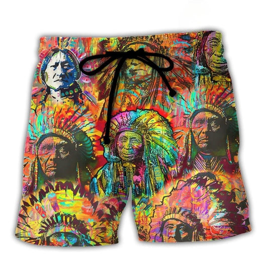 Native Heritage Respect Roots Beach Shorts For Beach Trips And Relaxed Vacation Styling