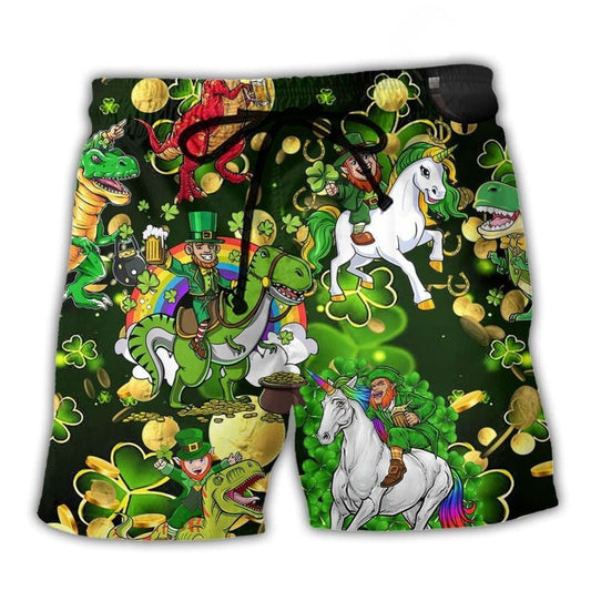 Irish Beer Brothers Green Beach Shorts For Island Escapes And Comfortable Resort Style