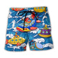 Submarine Diving Wave Beach Shorts For Sunny Day Getaways And Warm Weather Wardrobe