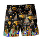Yes Guitar Christmas Beach Shorts For Casual Day Trips And Leisure And Relaxation